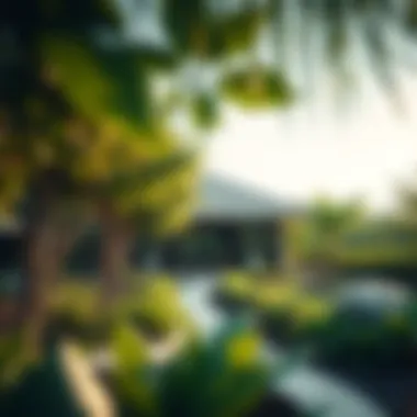 Natural Harmony with Banglo Design Beautiful garden surrounding a banglo, blending nature with architecture