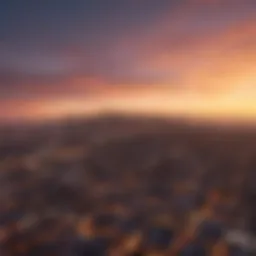 Stunning view of the Los Angeles skyline at sunset