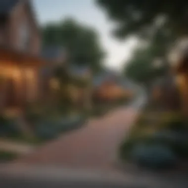 Charming neighborhood streets in Fort Worth