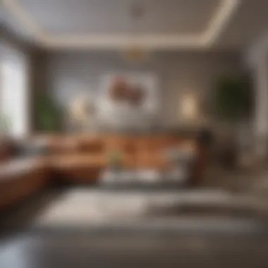 Innovative Interiors: Maximizing Space in One-Room Living Innovative interior layout of a one-room house showcasing multifunctional furniture.