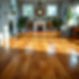 Close-up of a hardwood floor with a natural shine