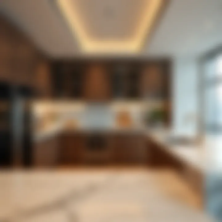 Exquisite penthouse kitchen showcasing high-end appliances