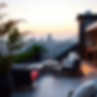 Elegant rooftop terrace featuring a modern lounge area