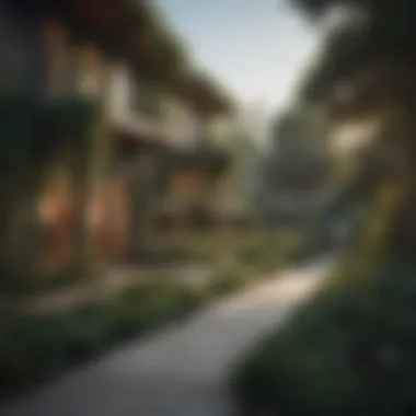The Lush Greenery Surrounding The Meadows Beautiful exterior view of The Meadows Apartments surrounded by greenery