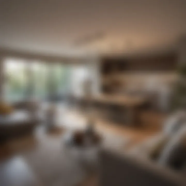 Interior view of a stylish apartment in The Meadows showcasing modern living space
