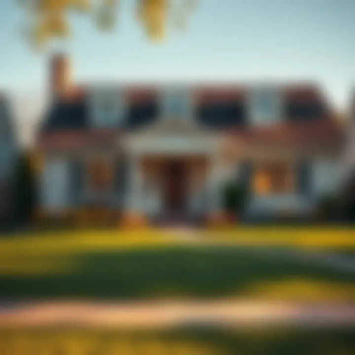 Charming suburban home with a manicured lawn