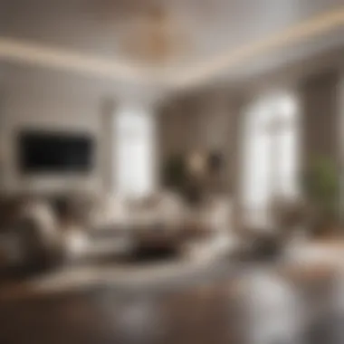 Elegant interior design of a high-end studio apartment