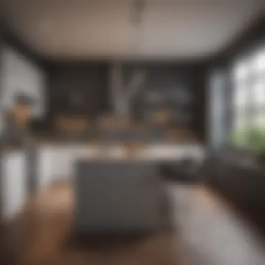 Modern kitchen setup in an upscale studio apartment