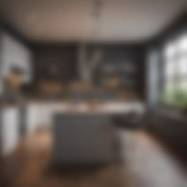 Modern kitchen setup in an upscale studio apartment