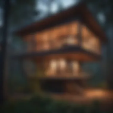 Modern Treehouse Retreat A stunning modern treehouse rental nestled among the trees