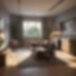 A beautifully designed studio apartment showcasing space efficiency