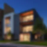 Exterior view of Westwood Apartments showcasing modern architecture