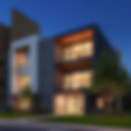 Exterior view of Westwood Apartments showcasing modern architecture