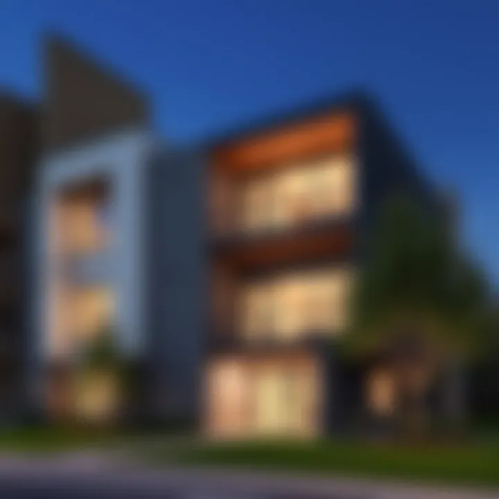 Exterior view of Westwood Apartments showcasing modern architecture