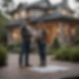 A couple reviewing a checklist during the final walk-through of their new home