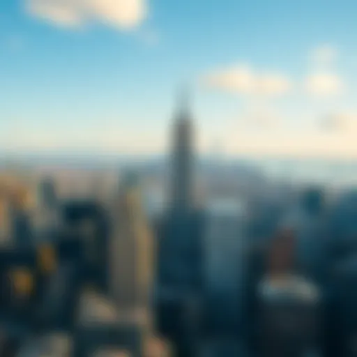Aerial view of Manhattan's skyline showcasing diverse apartment buildings