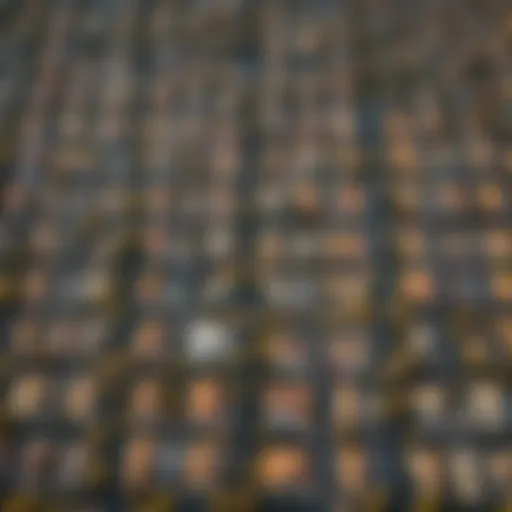 Aerial view of diverse Los Angeles neighborhoods