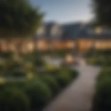 Lush Landscaping and Community Amenities Beautifully landscaped community area featuring lush greenery and inviting spaces