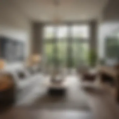 Modern Interior Design of Glen Oaks Townhomes Interior view of a modern townhome with stylish decor and open layout