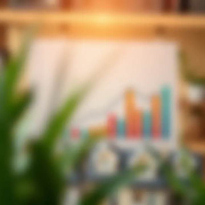 Graph depicting market trends and financial growth in real estate