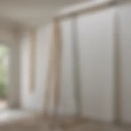 Illustration of drywall structure showing support systems for heavy artwork