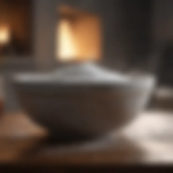 Baking soda in a decorative bowl