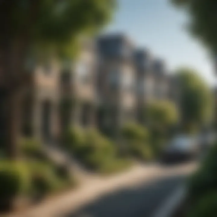 Scenic view of Capitol Hill's residential area, highlighting charming townhouses and lush greenery.