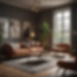 Cozy living room setup with stylish furniture and decor