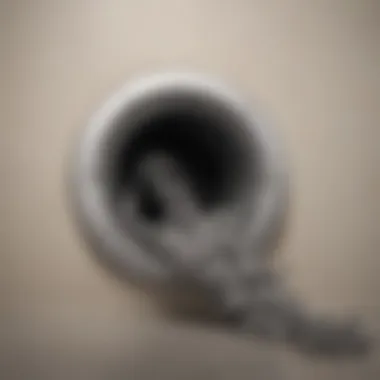 Clogged Dryer Vent Illustration Illustration showing a clogged dryer vent with lint buildup