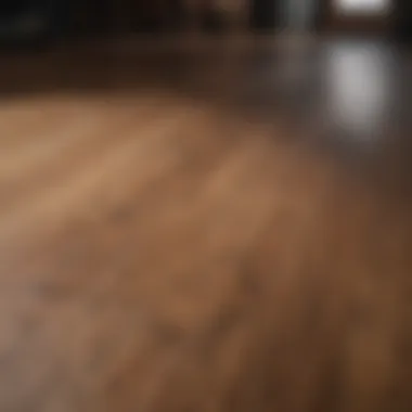 Before and after comparison of wood plank laminate floor cleaning