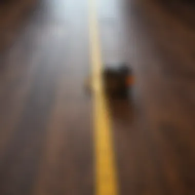 Measuring tape laid out on a hardwood floor