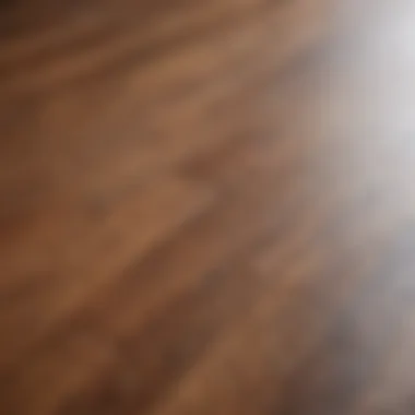 A close-up of a stubborn stain on laminate flooring