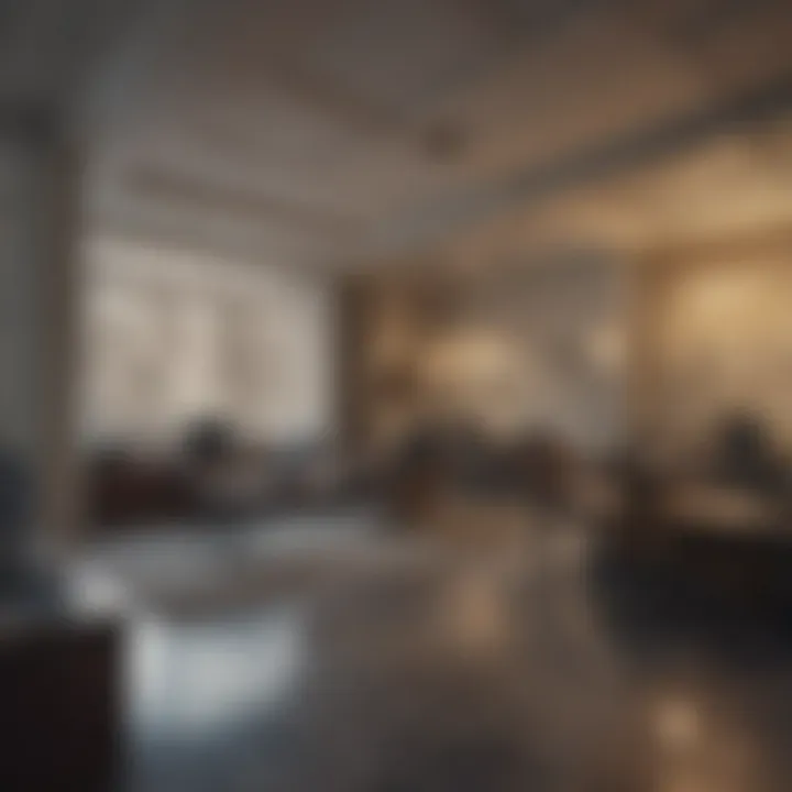 A government records office with digital tools for accessing building information