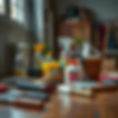 Essential Tools for Floor Restoration Tools and supplies arranged neatly for cleaning hardwood floors