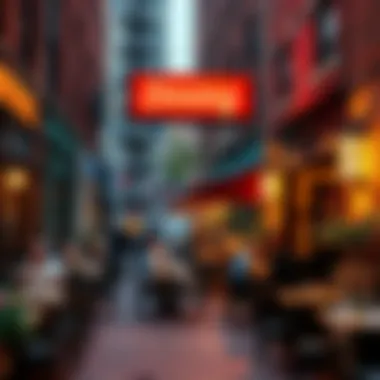 Dining Scene in the North End Vibrant dining scene in the North End with outdoor seating