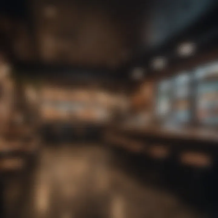 Cozy coffee shop interior bustling with young professionals