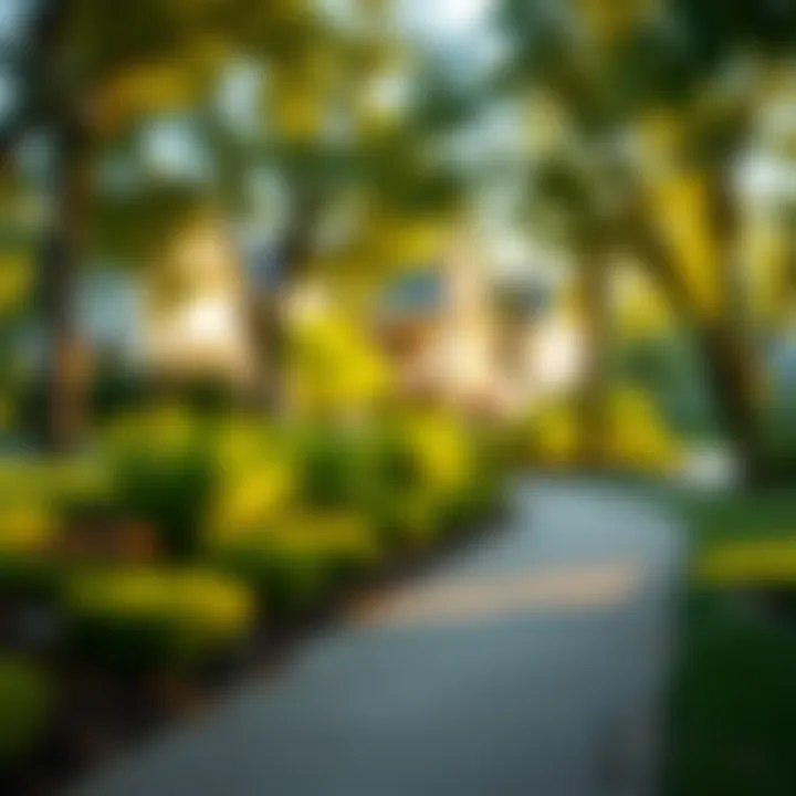 Quality of Life in Residential Area A serene park setting highlighting quality of life in a residential area