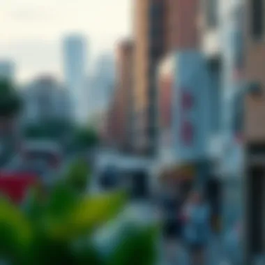 Urban Community Life A vibrant urban area showcasing diverse community life