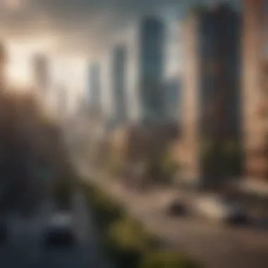 Urban Growth and Investment Potential City skyline representing growth