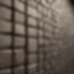 Close-up of wall types