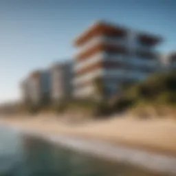 Stunning view of Lagoon Beach Apartments showcasing modern architecture