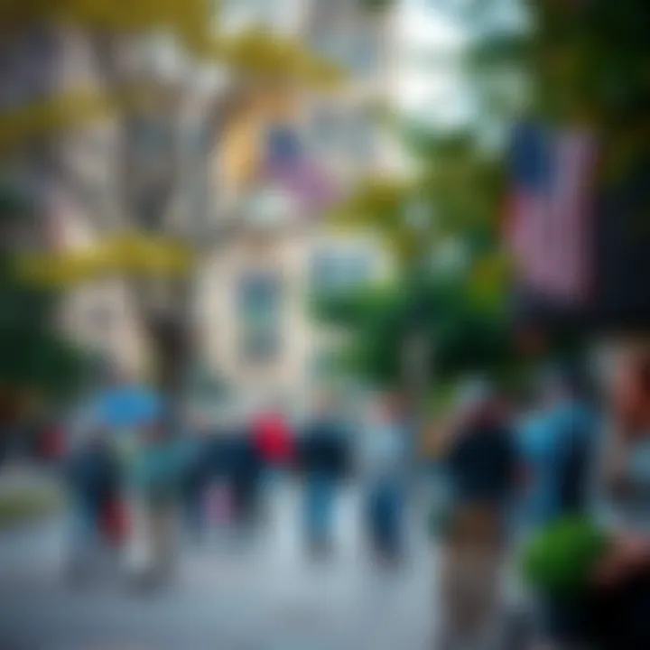 Vibrant street life in Lincoln Park showcasing local culture