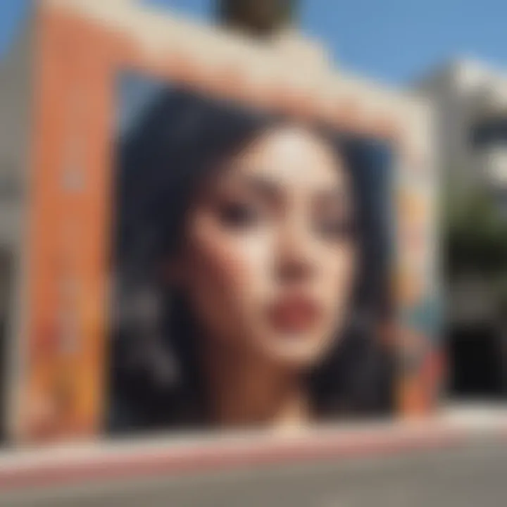 Artistic mural reflecting the cultural vibrancy of DTLA