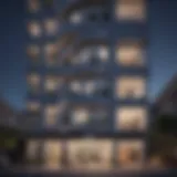 Facade of Luna Apartments showcasing modern architectural design