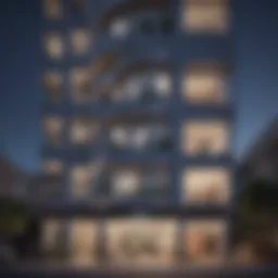 Facade of Luna Apartments showcasing modern architectural design