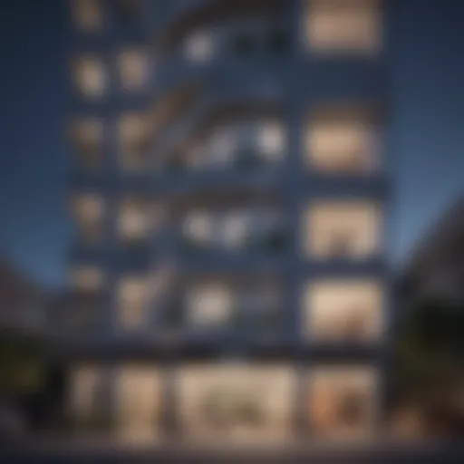 Facade of Luna Apartments showcasing modern architectural design