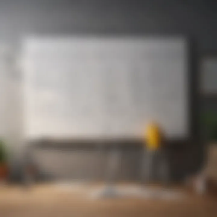 A systematic cleaning schedule displayed on a whiteboard