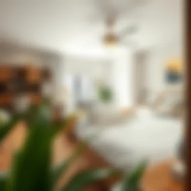 An organized bedroom showcasing clever use of under-bed storage.