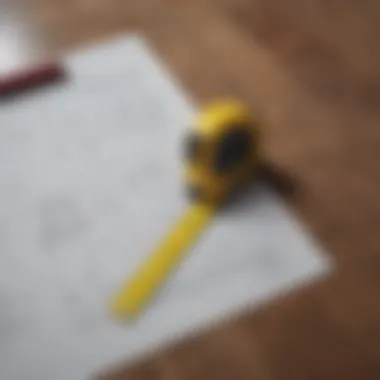Using a Tape Measure with a Floor Plan Traditional tape measure on a floor plan