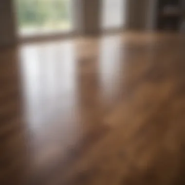 Shiny Laminate Floor A pristine laminate floor reflecting sunlight, showcasing its shine